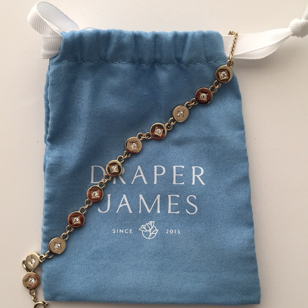 Draper james crystal star bracelet 12k gold